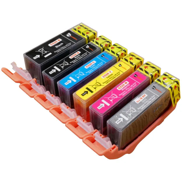 Canon PGI-525, CLI-526Y Compatible Set Of 6 Ink Cartridges