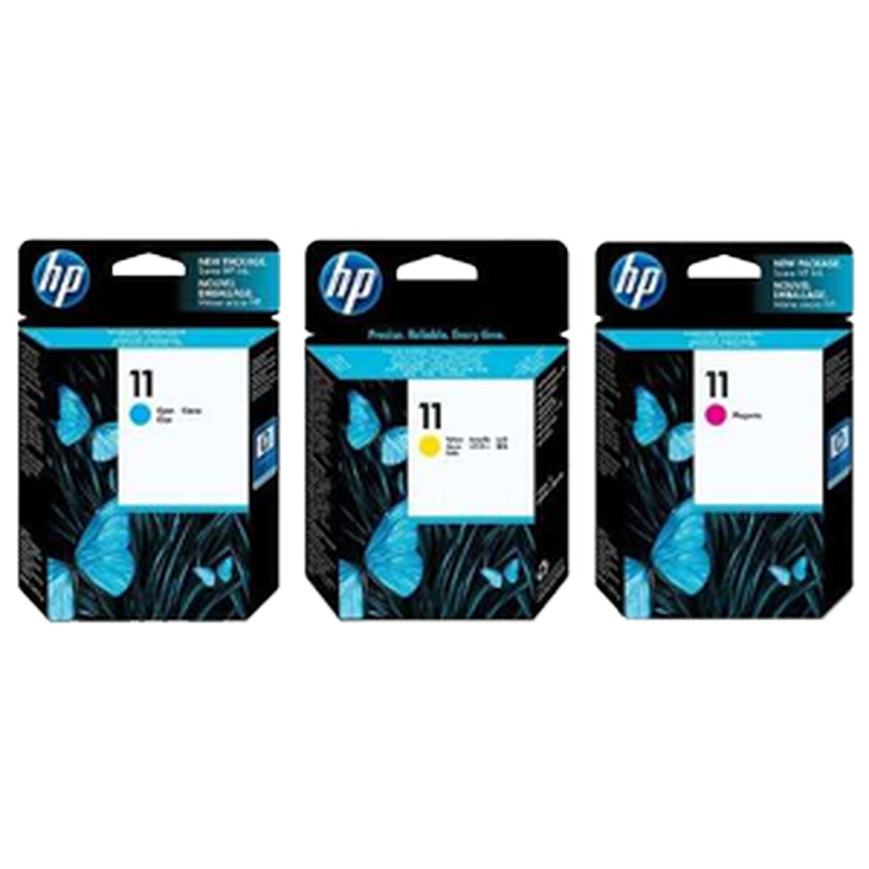 HP Remanufactured HP 11 Colour Cartridge Set of 3