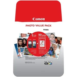 Canon Original PG-560XL & CL-561XL High Capacity Black & Colour Inkjet Cartridge Multipack (3712C004)