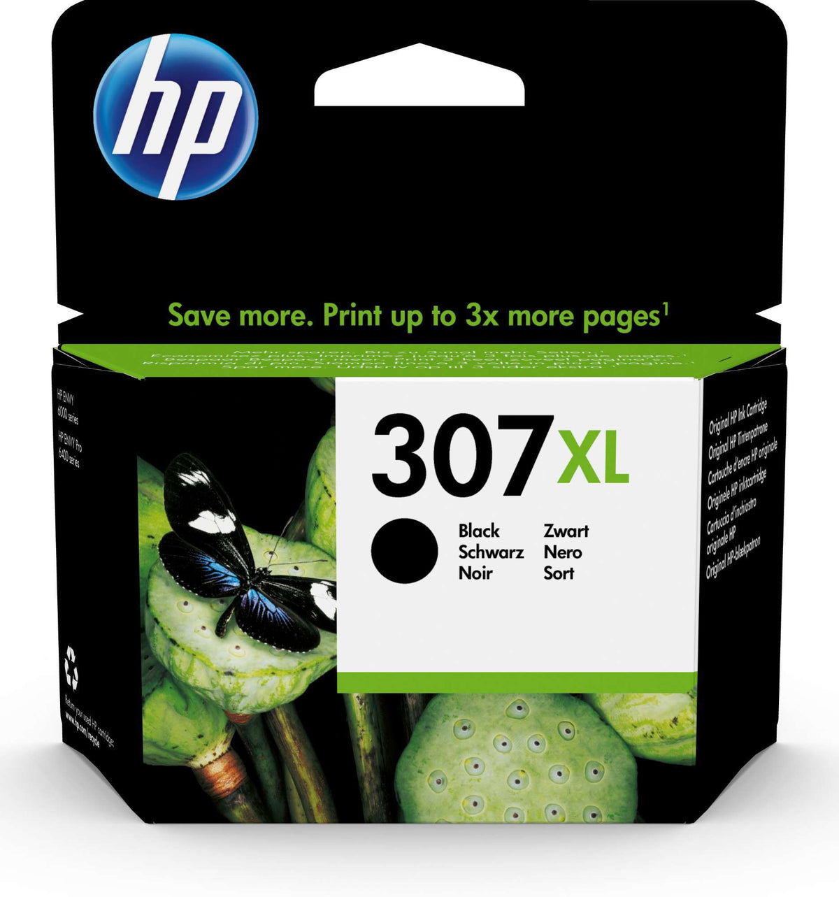 HP Original 307XL Black High Capacity Inkjet Cartridge 3YM64AE