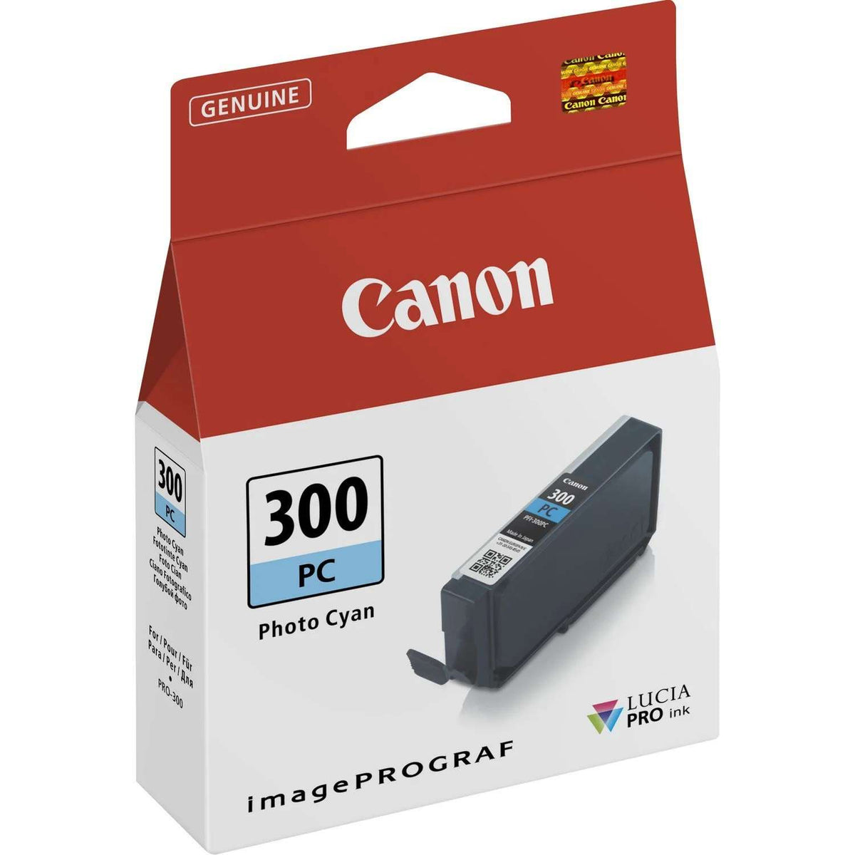 Canon Original PFI-300PC Photo Cyan Ink Cartridge 4197C001