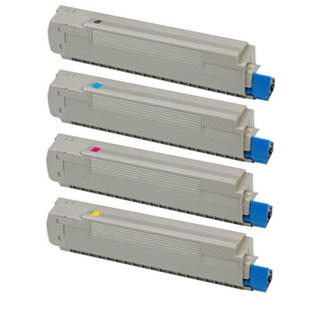 Oki Compatible 43487709-43487712 BK/C/M/Y Toner Cartridge Set