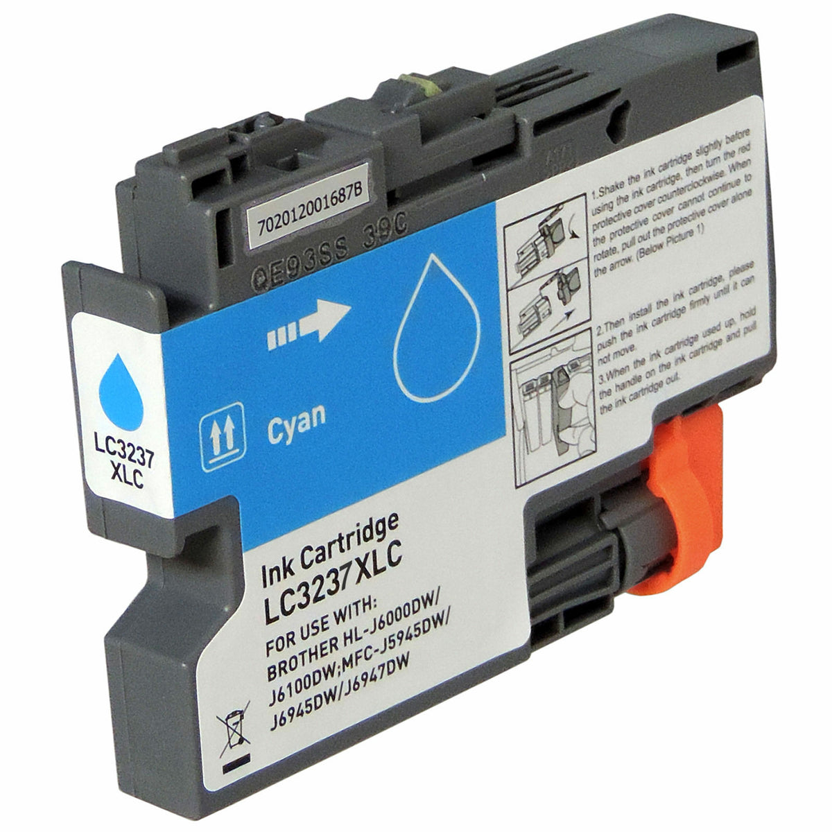 Brother Compatible LC3237XL-C Cyan Ink Cartridge