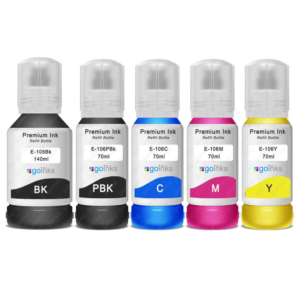 Compatible Epson 105/106 5 Colour EcoTank Ink Bottle Multipack