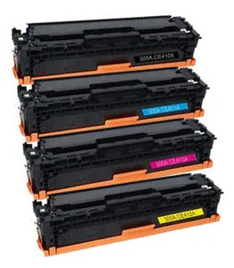 HP Compatible CE410A-CE413A (305A) BK/C/M/Y Toner Cartridge Set 305A