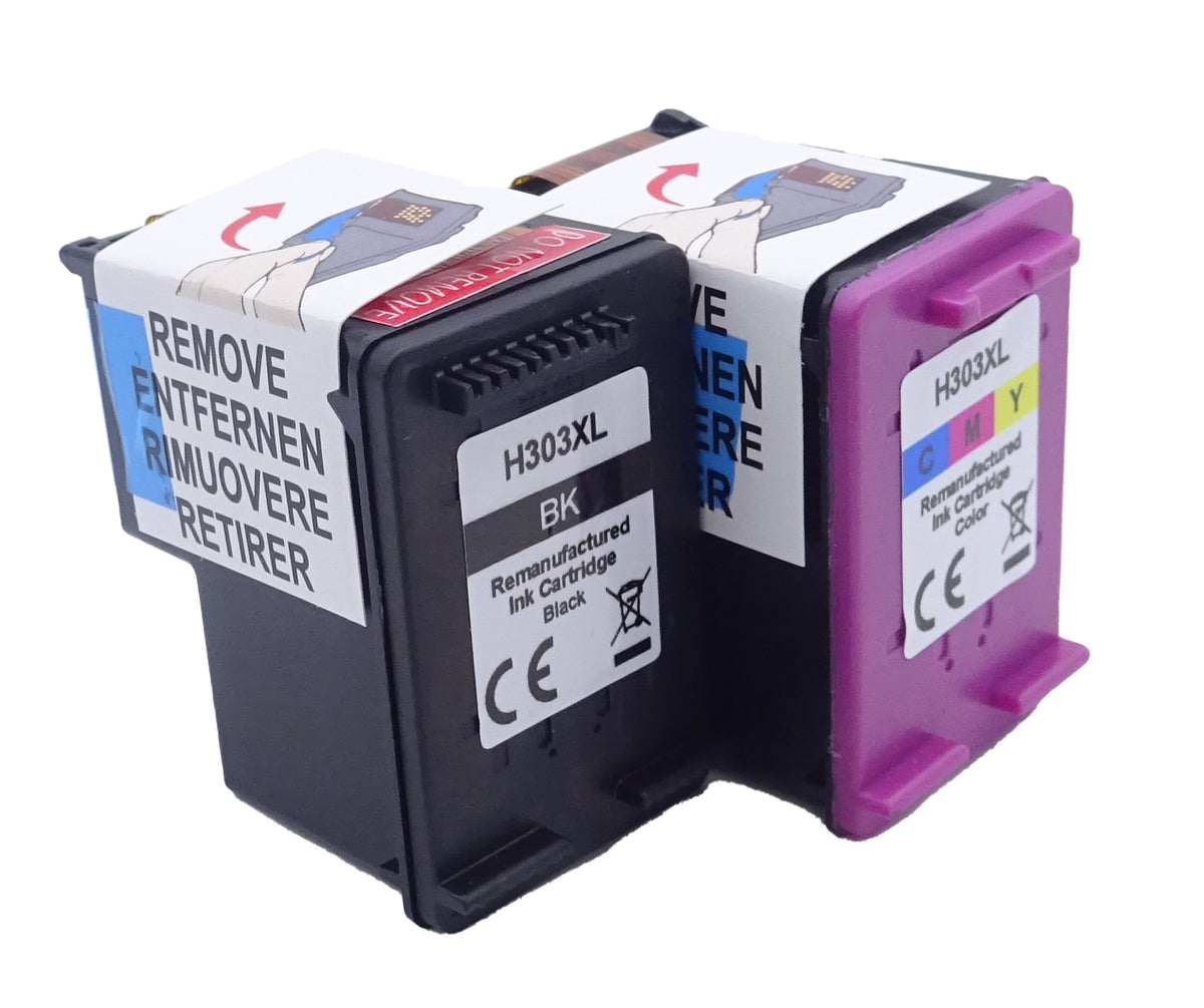 HP 303XL Remanufactured Black And Tri-Colour Ink Cartridge Set