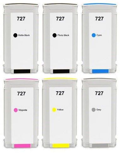 Compatible HP 727 High Capacity 6 Colour Ink Cartridge Multipack