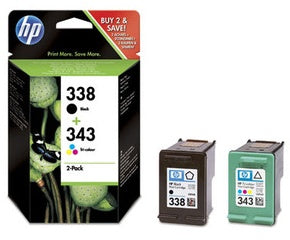 HP 338/343 Combo-pack Inkjet Cartridges (SD449EE)