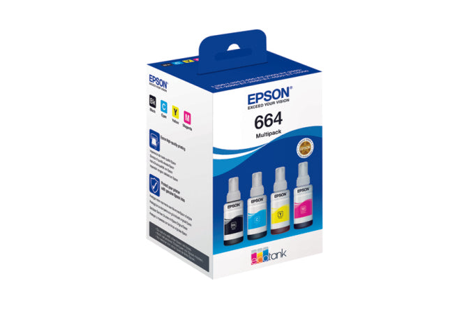 Epson Original T6641/T6642/T6643/T6644 Full Set Of Bottles