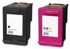 HP 300 Remanufactured Black Colour Ink Cartridge Set CC640EE CC643EE