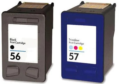 HP Remanufactured C6656AE C6657AE (56 57) Black Colour Cartridge Set