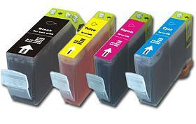 Canon Compatible BCI6 BK/C/M/Y Ink Cartridge Set (4)