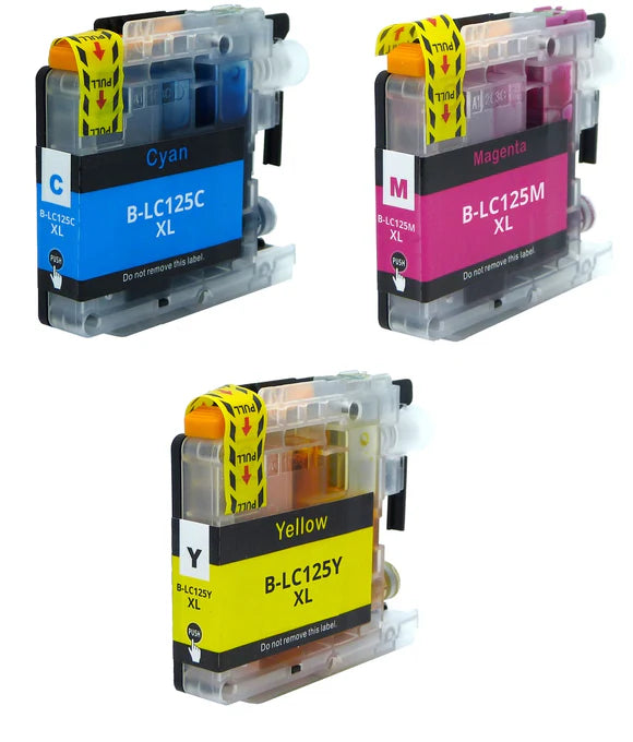 Brother Compatible LC125XL C/M/Y Ink Cartridge Set (3)